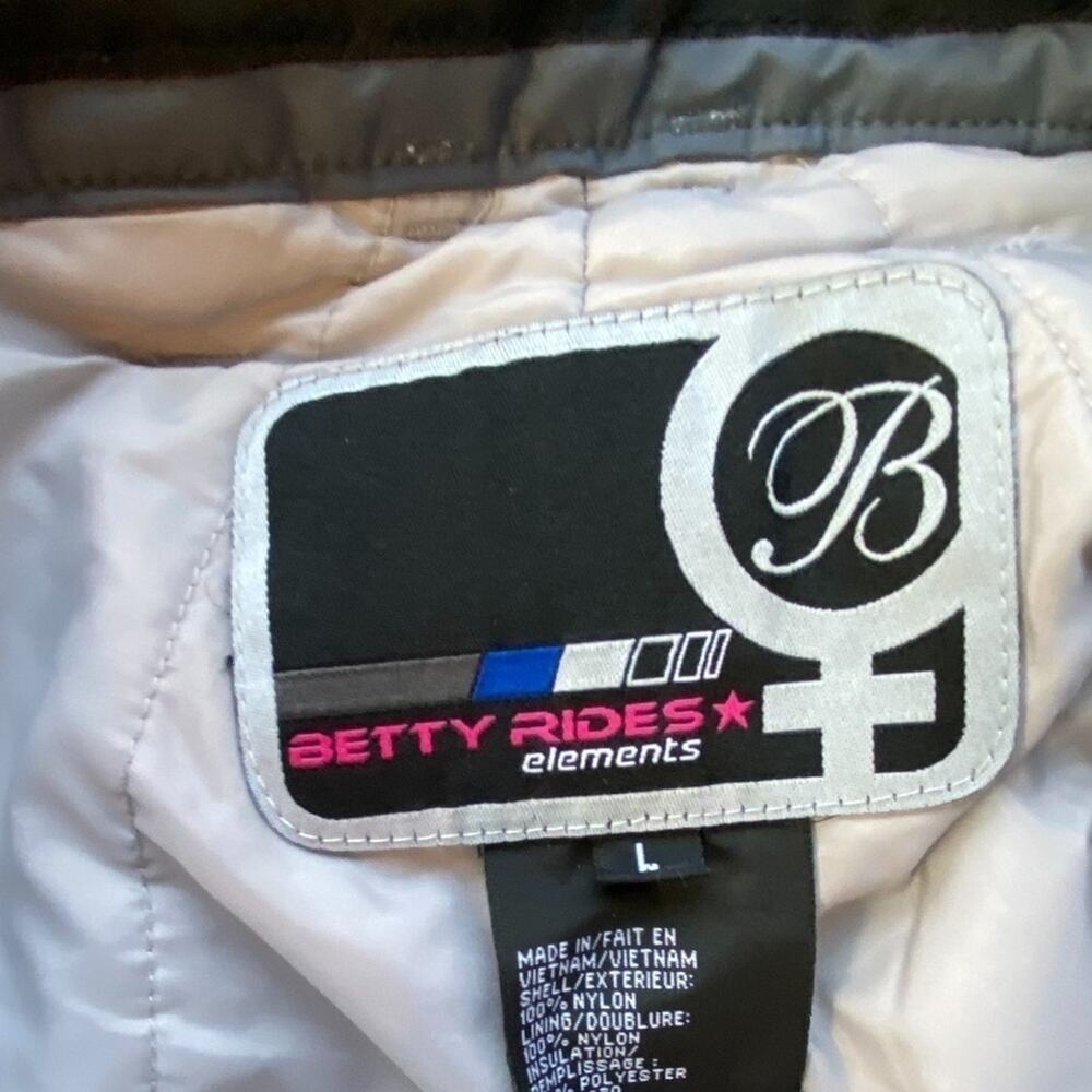 Betty Rides Elements Grey Off White Ski Snowboard Pants Women's Size Large - Picture 4 of 12